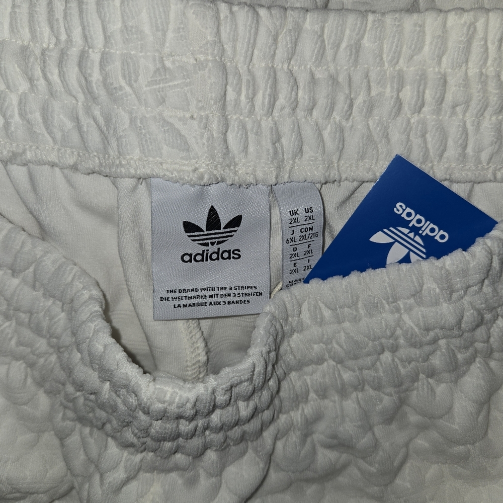 Mens Adidas Textured Monogram Tracksuit White/Blue XL/ Forum Sneaker Combo Sz 12 - Picture 5 of 17